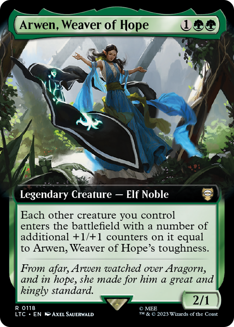 Arwen, Weaver of Hope (LTC-118) [Tales of Middle-earth Commander]: (Extended Art) Foil