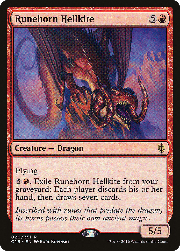 Runehorn Hellkite (C16-020) [Commander 2016]