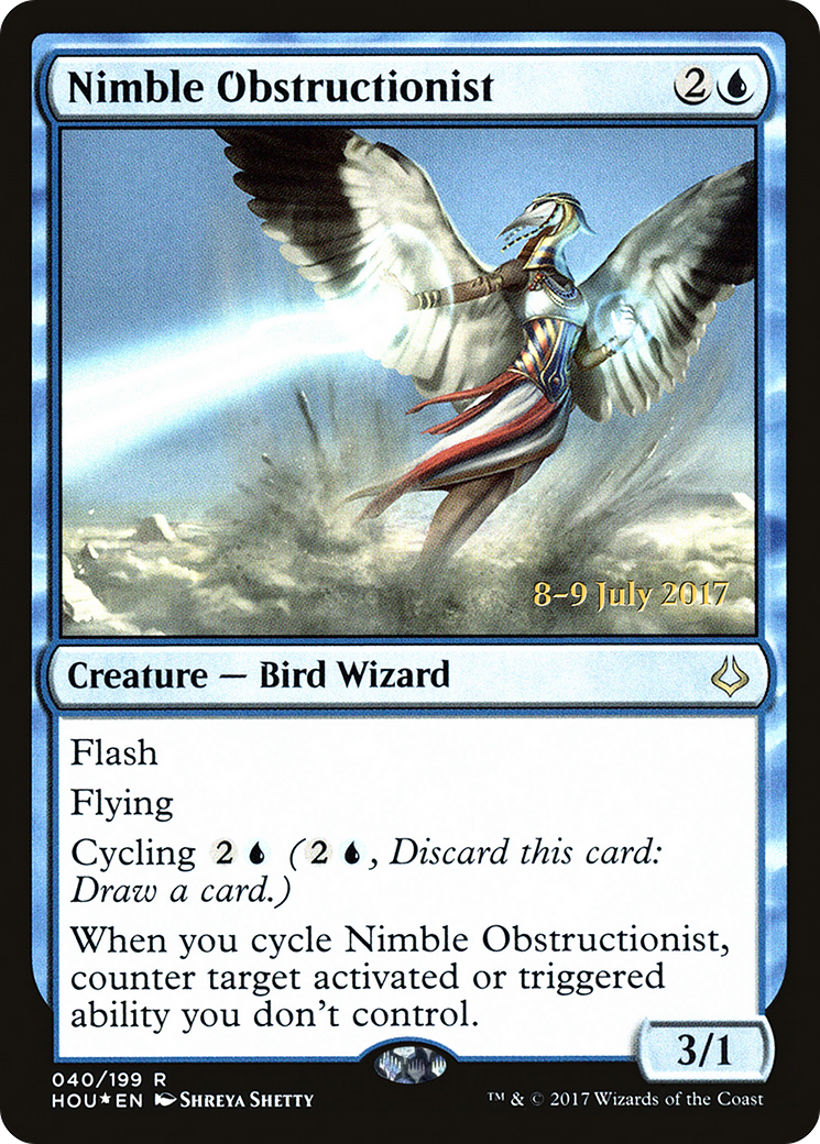 Nimble Obstructionist (PRE-40S) [Hour of Devastation Promos] Foil