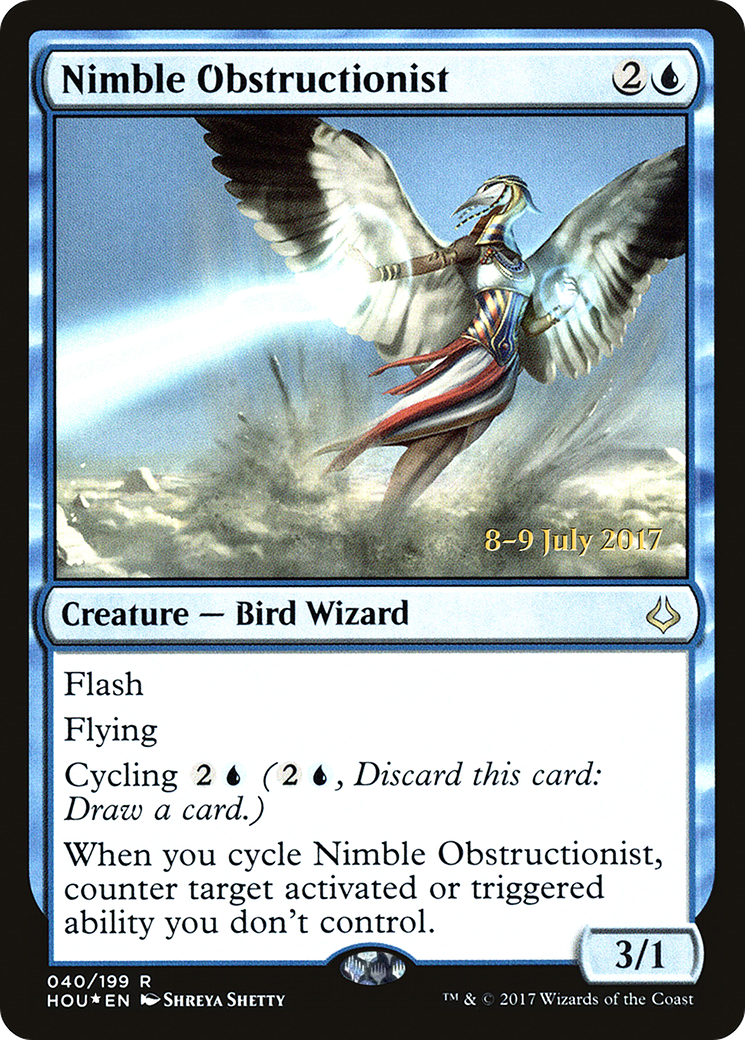 Nimble Obstructionist (PRE-40S) [Hour of Devastation Promos] Foil