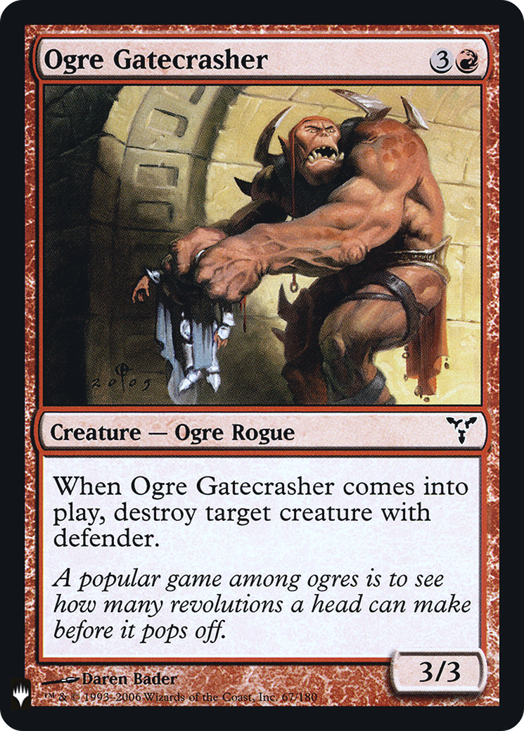 Ogre Gatecrasher (LIST-DIS-67) [The List] Foil