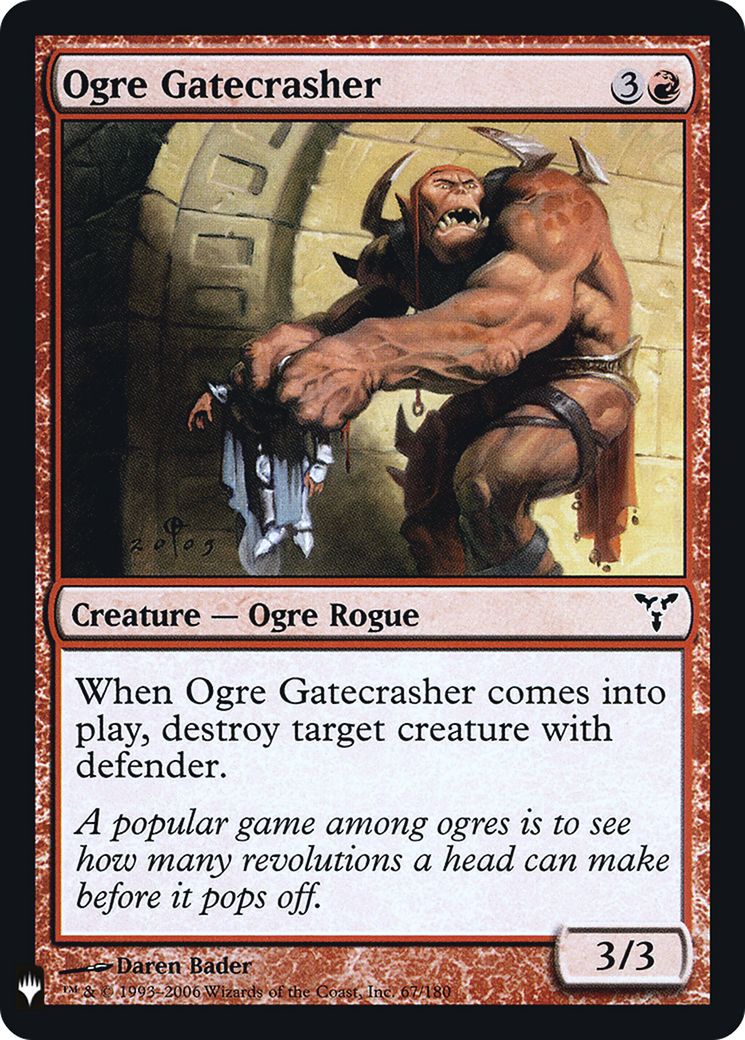 Ogre Gatecrasher (LIST-DIS-67) [The List] Foil
