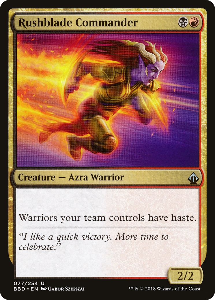 Rushblade Commander (BBD-077) [Battlebond] Foil