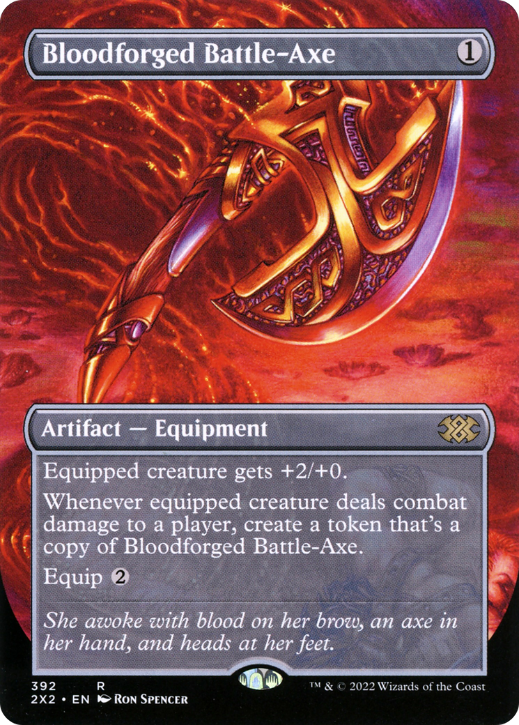 Bloodforged Battle-Axe (Borderless) (2X2-392) [Double Masters 2022]