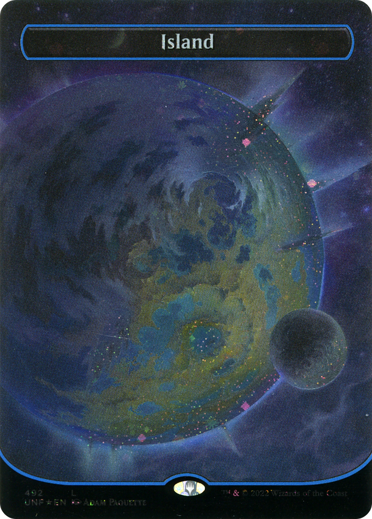 Island (UNF-492) (Borderless) (Galaxy Foil) [Unfinity] Foil