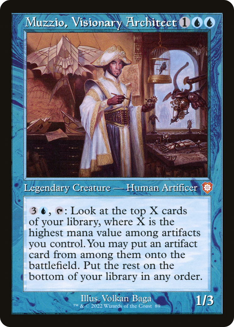Muzzio, Visionary Architect (Retro Frame) (BRC-089) [The Brothers' War Commander]