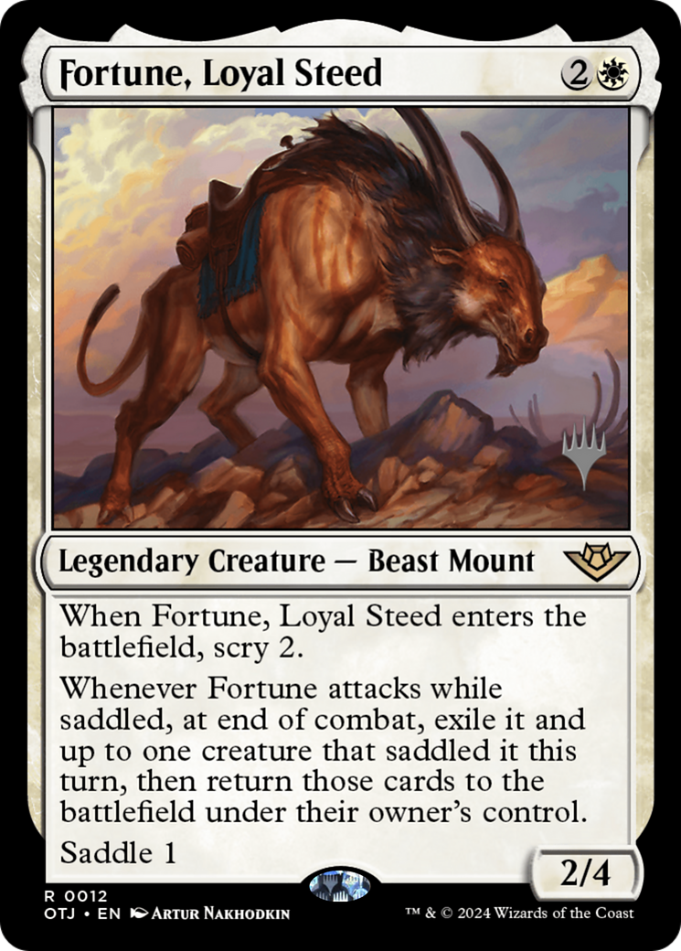 Fortune, Loyal Steed (PPOTJ-12P) [Outlaws of Thunder Junction Promos] Foil