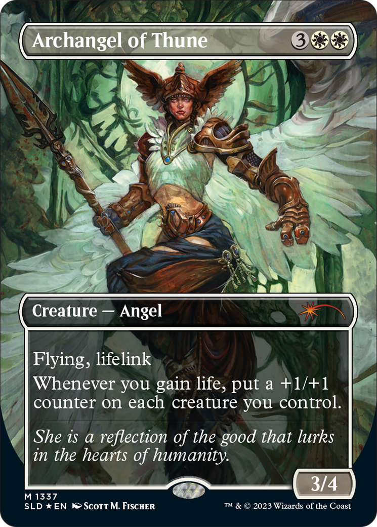 Archangel of Thune (SLD-1337) [Secret Lair Drop] (Borderless) Foil