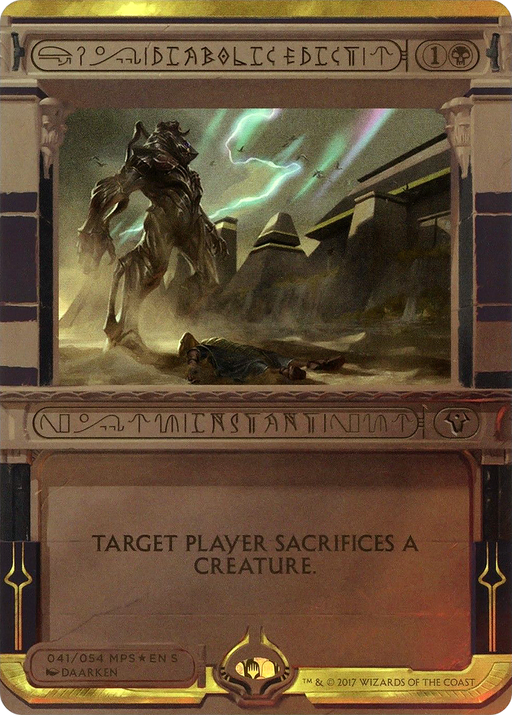Diabolic Edict (MPS2-041) [Amonkhet Invocations] (Borderless) Foil