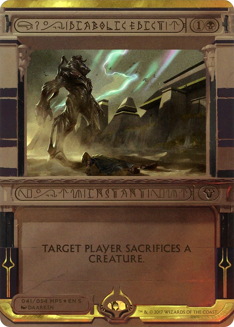 Diabolic Edict (MPS2-041) (Borderless) [Amonkhet Invocations] Foil