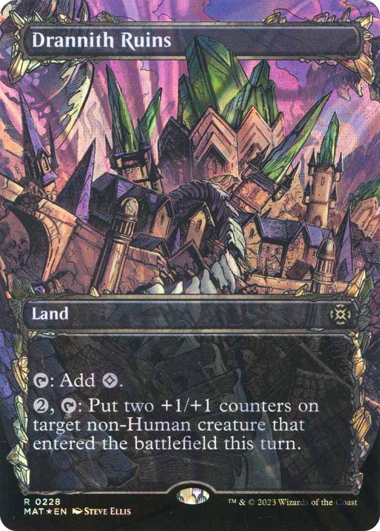 Drannith Ruins (MAT-228) [March of the Machine: The Aftermath]: (Showcase) (Borderless) Foil