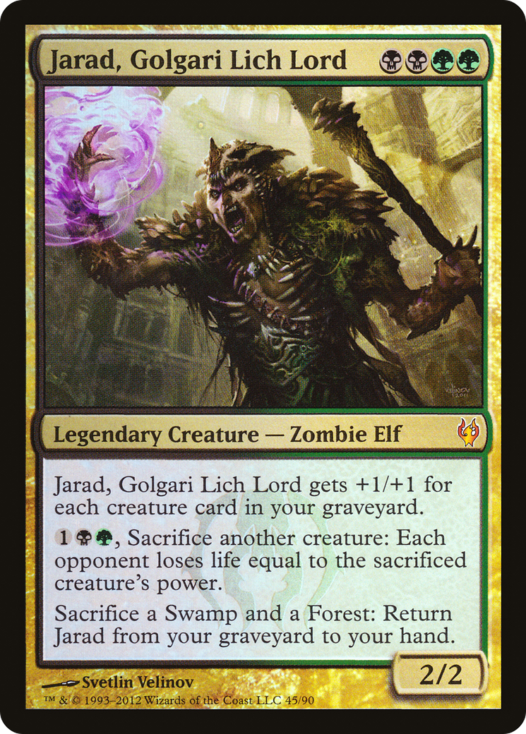Jarad, Golgari Lich Lord (DDJ-045) [Duel Decks: Izzet vs. Golgari] Foil