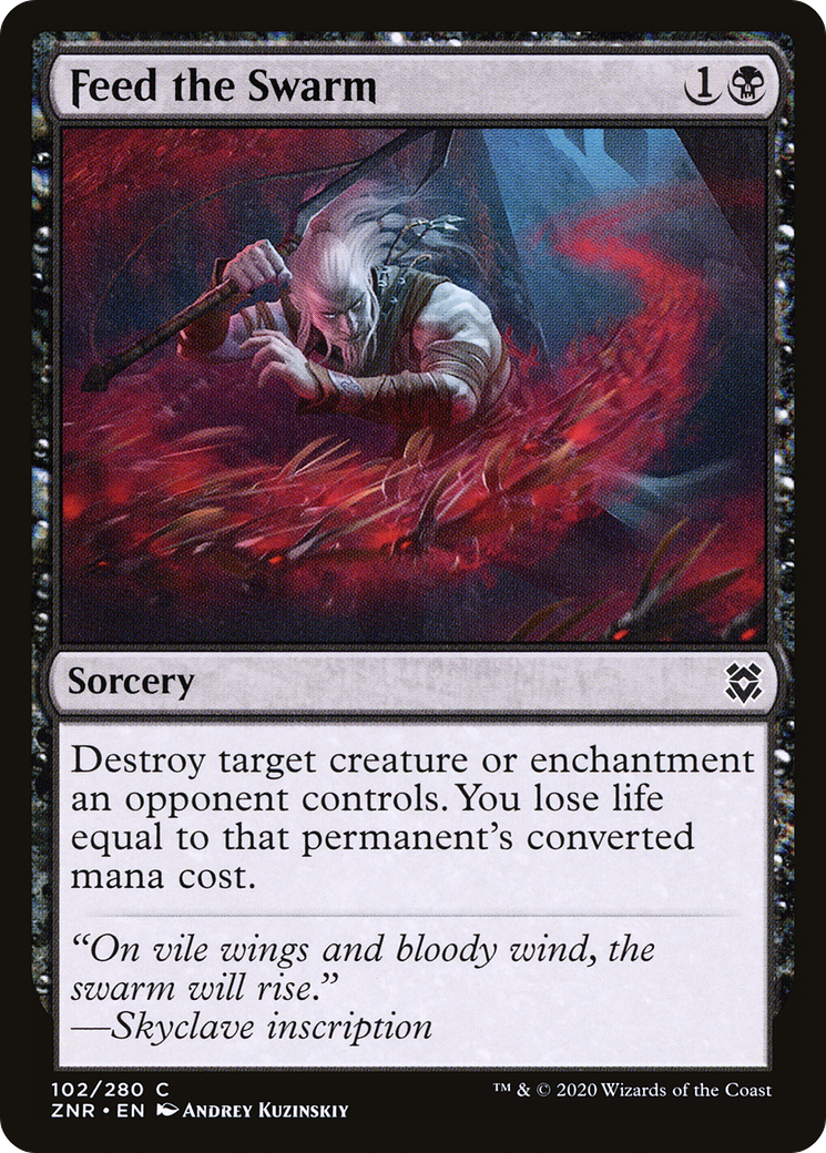 Feed the Swarm (ZNR-102) [Zendikar Rising] Foil