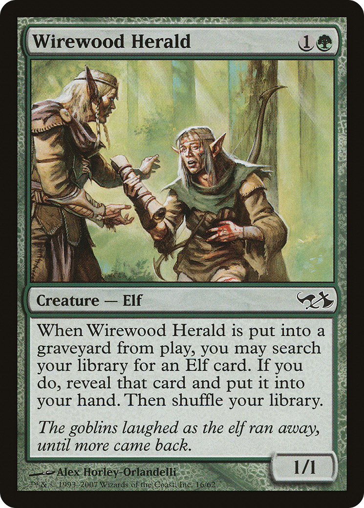 Wirewood Herald (EVG-016) [Duel Decks: Elves vs. Goblins] Foil
