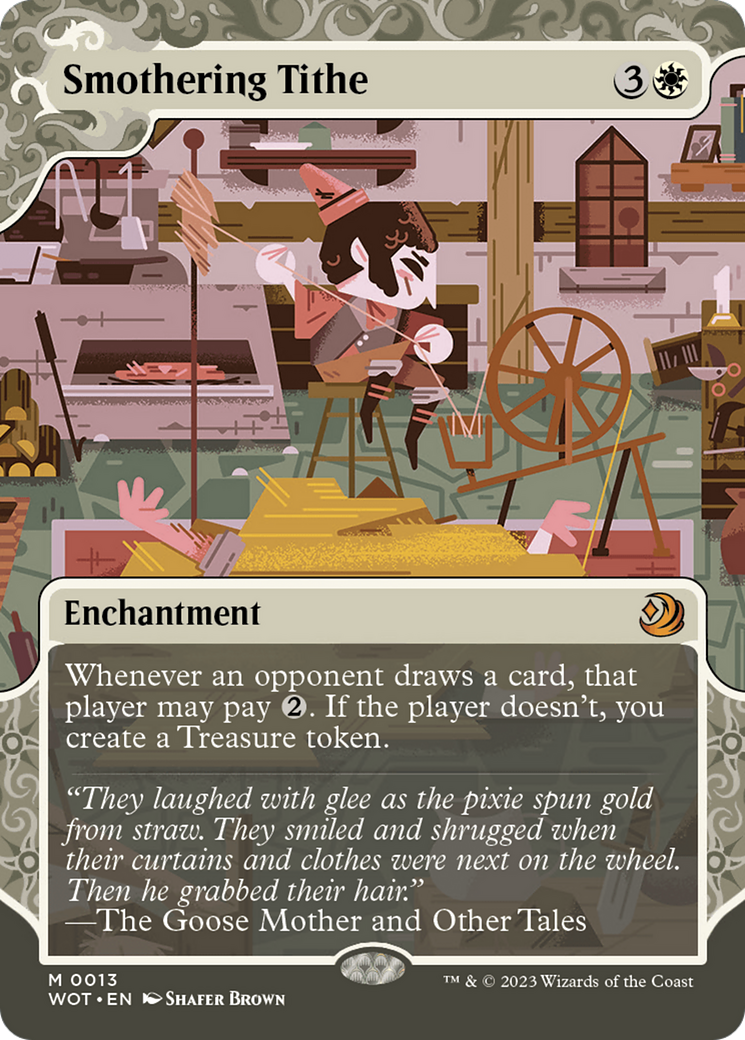 Smothering Tithe (WOT-013) [Wilds of Eldraine: Enchanting Tales]: (Showcase) (Borderless)