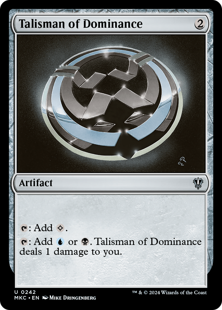 Talisman of Dominance (MKC-242) [Murders at Karlov Manor Commander]