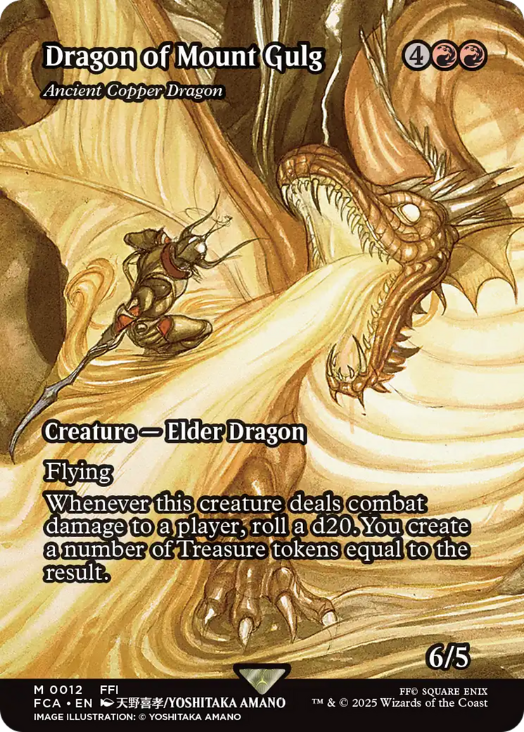 Dragon of Mount Gulg - Ancient Copper Dragon (Showcase) (FCA-012) [FINAL FANTASY: Through the Ages] / Dragon of Mount Gulg (Borderless) Foil