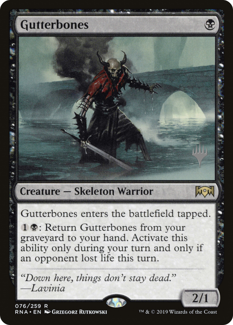 Gutterbones (PPM20-76P) [Ravnica Allegiance Promos] Foil