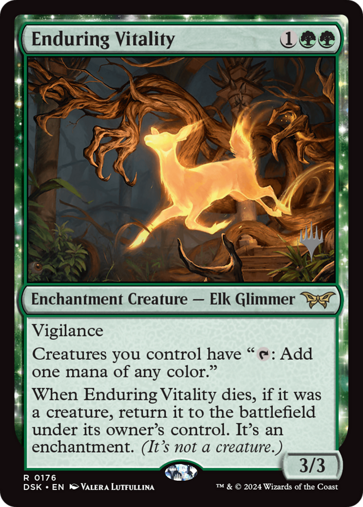 Enduring Vitality (PPDSK-176P) [Duskmourn: House of Horror Promos]: (enchantment) Foil