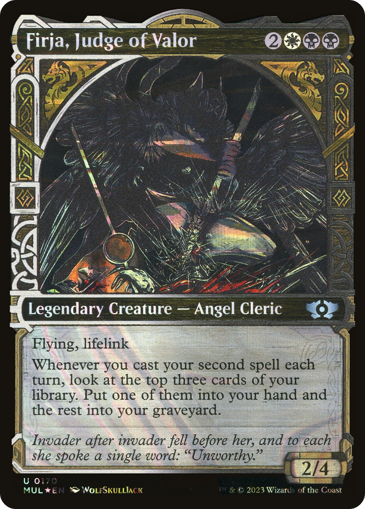Firja, Judge of Valor (MUL-170) [Multiverse Legends]: (Showcase) Foil