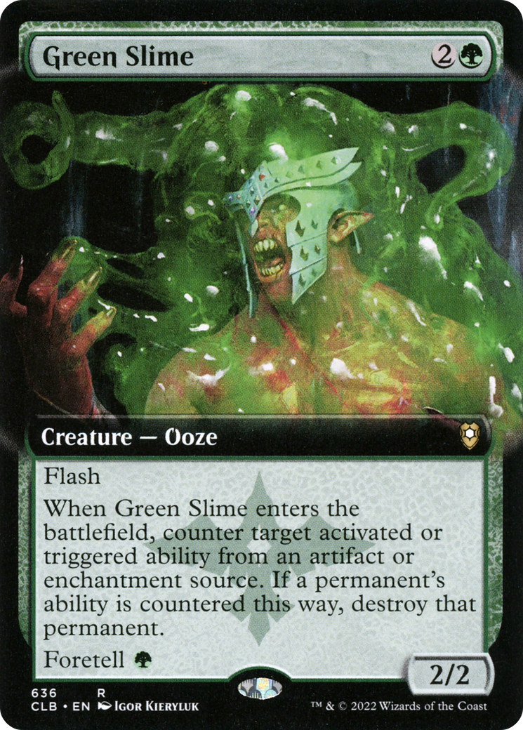 Green Slime (Extended Art) (CLB-636) [Commander Legends: Battle for Baldur's Gate]