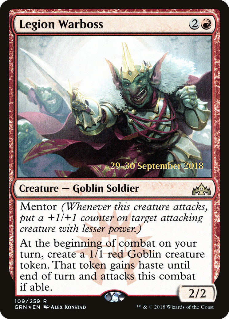 Legion Warboss (PRE-109S) [Guilds of Ravnica Promos] Foil