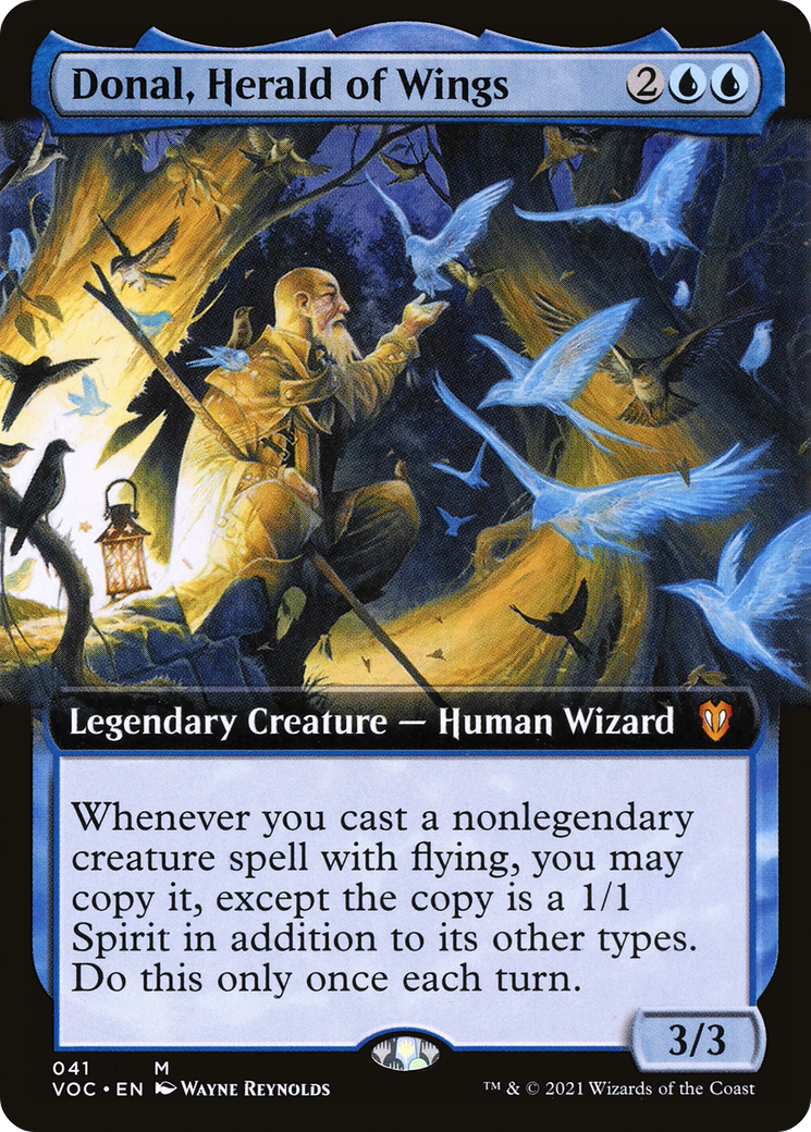 Donal, Herald of Wings (Extended Art) (VOC-041) [Crimson Vow Commander]