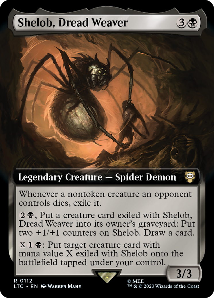 Shelob, Dread Weaver (LTC-112) [Tales of Middle-earth Commander]: (Extended Art) Foil