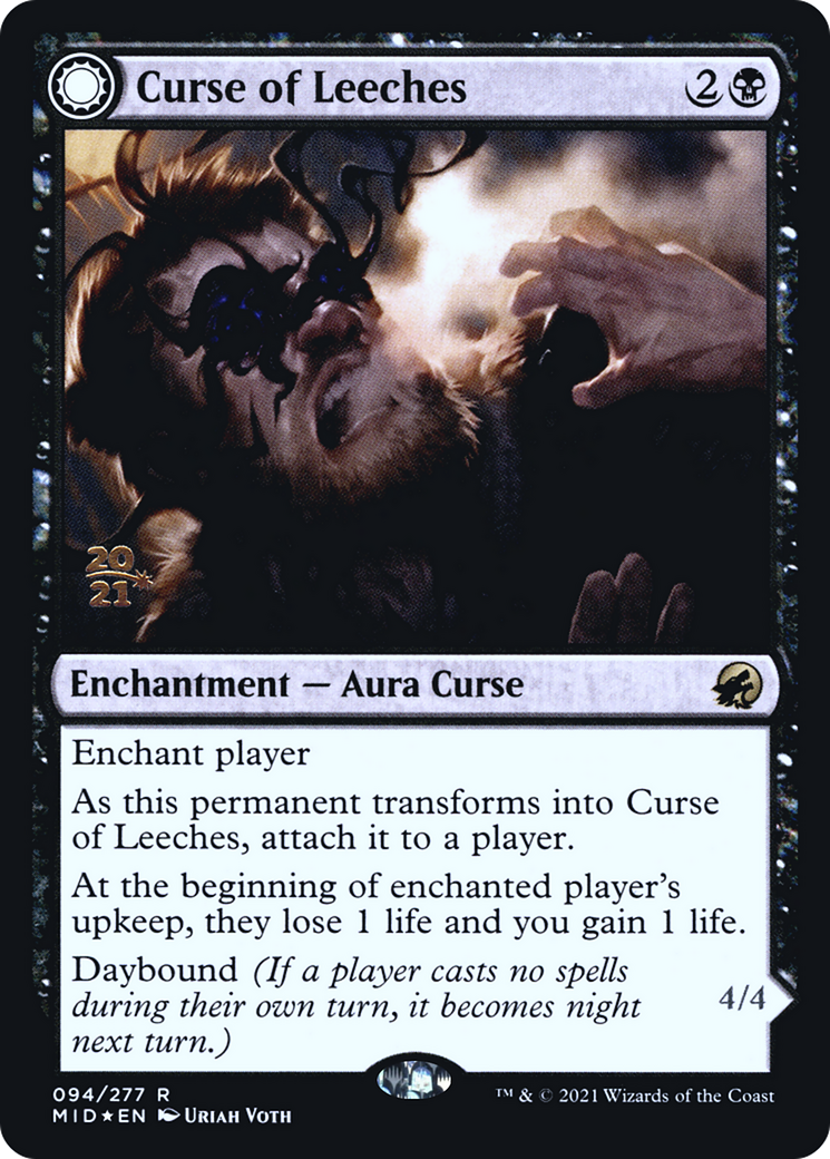 Curse of Leeches (PRE-94S) [Innistrad: Midnight Hunt Promos] Foil