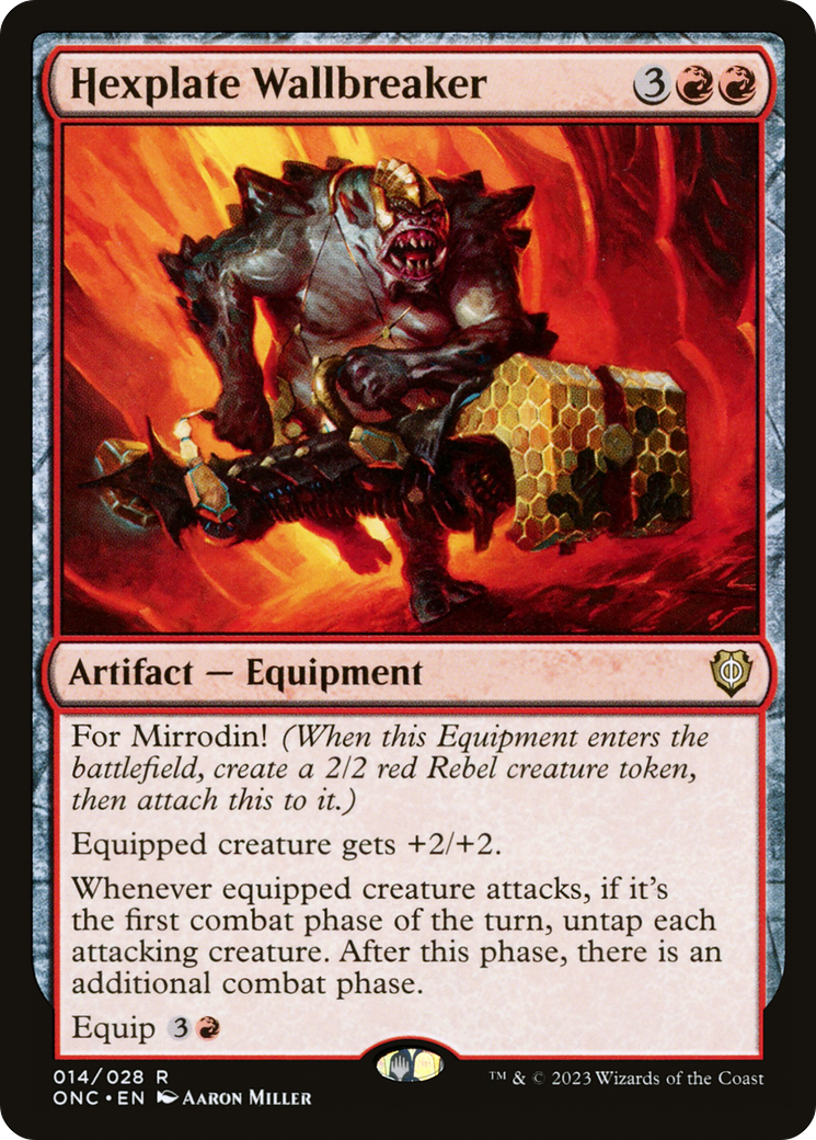 Hexplate Wallbreaker (ONC-014) [Phyrexia: All Will Be One Commander]