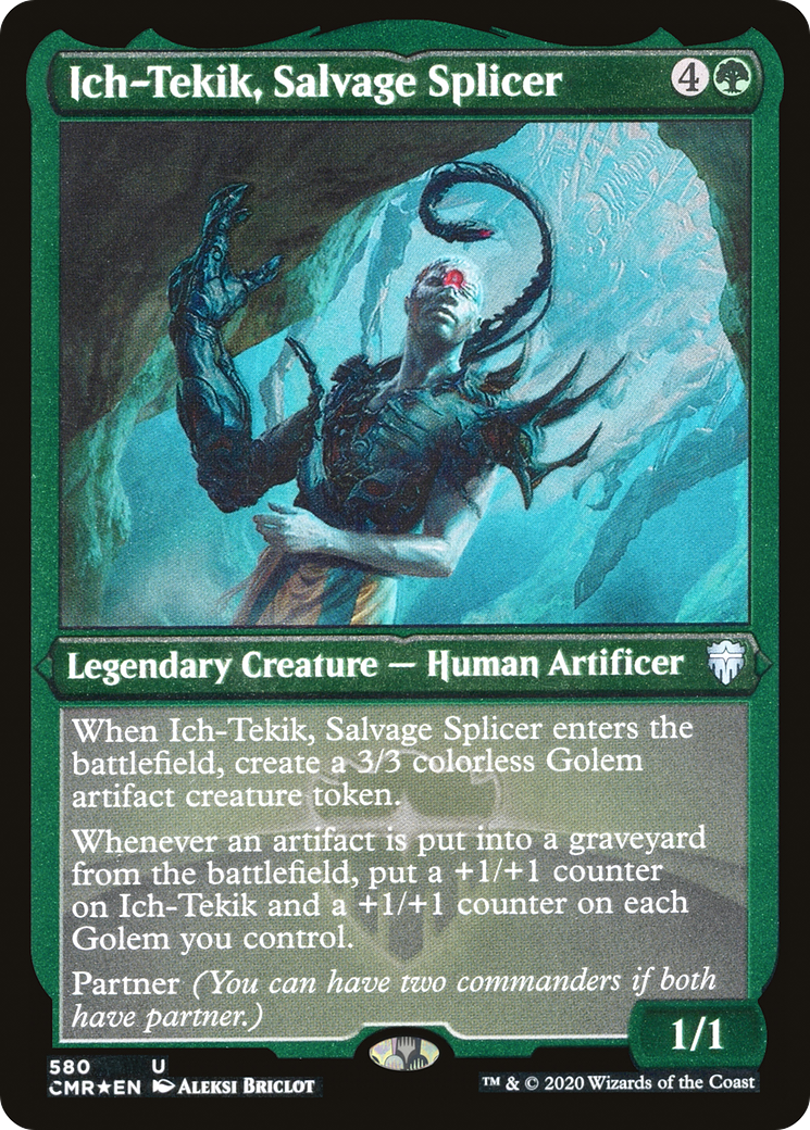 Ich-Tekik, Salvage Splicer (CMR-580) [Commander Legends] Etched Foil