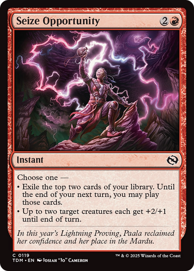 Seize Opportunity (TDM-119) [Tarkir: Dragonstorm] Foil