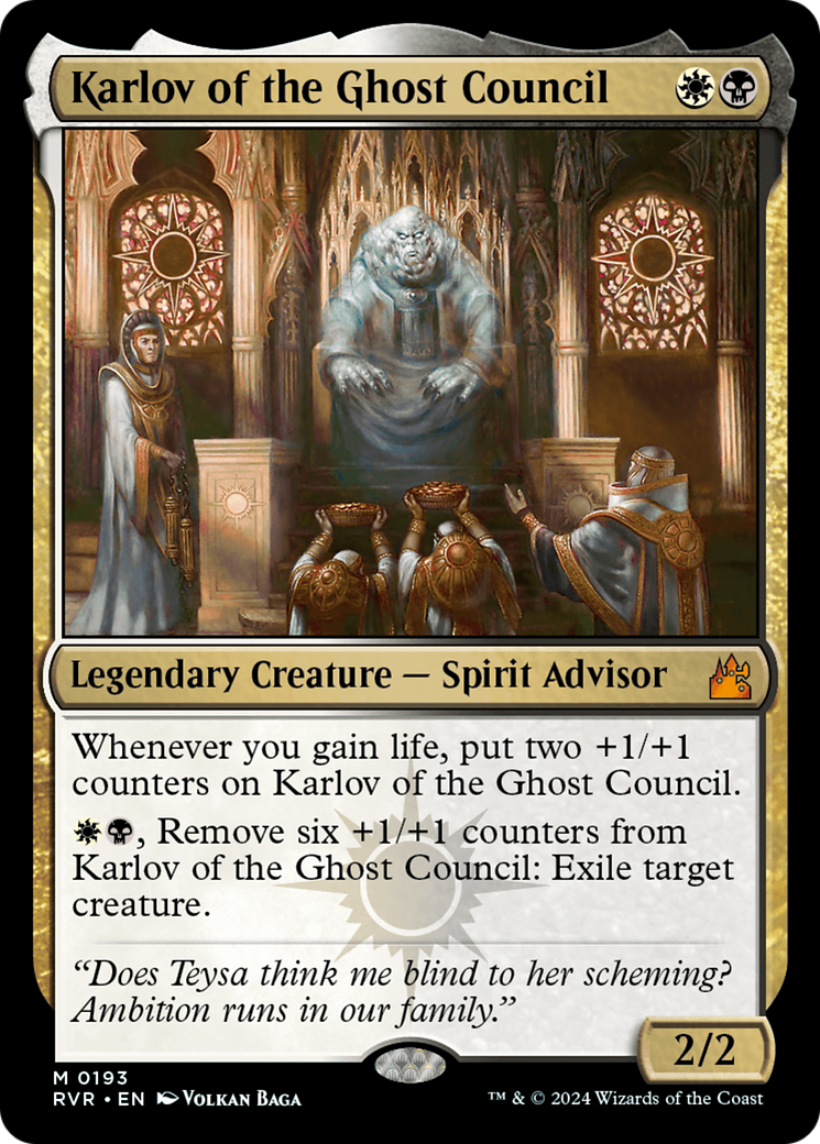 Karlov of the Ghost Council (RVR-193) [Ravnica Remastered] Foil