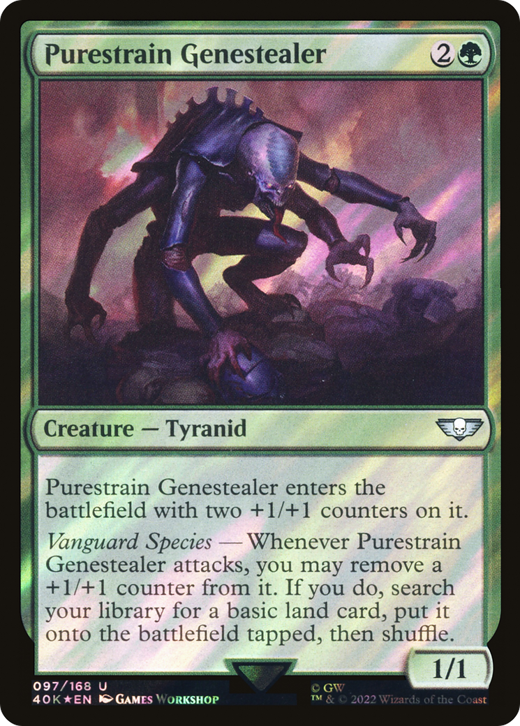 Purestrain Genestealer (Surge Foil) (40K-097) [Warhammer 40,000 Commander] Foil