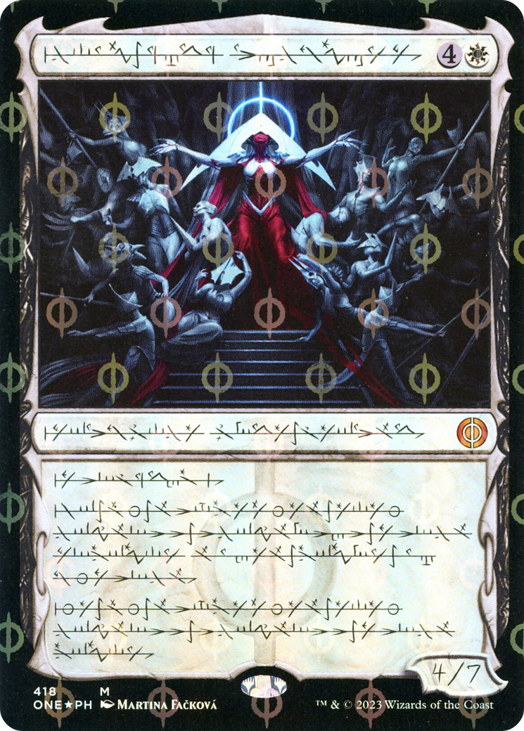 Elesh Norn, Mother of Machines (ONE-418) [Phyrexia: All Will Be One]: (Showcase) Foil