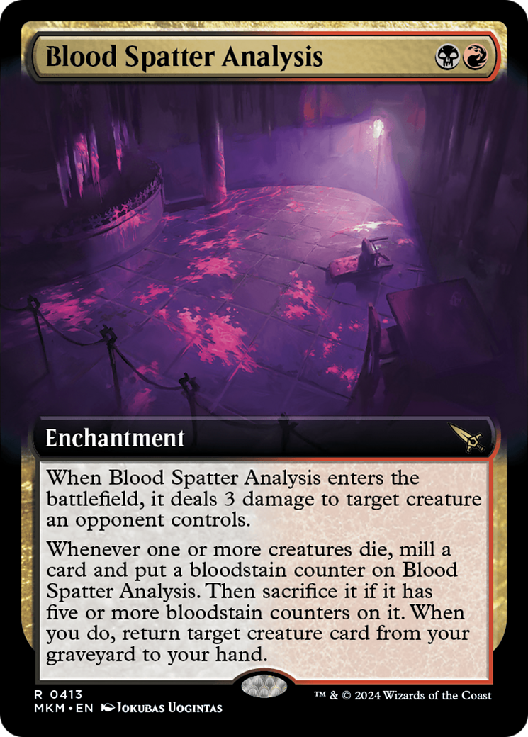 Blood Spatter Analysis (MKM-413) [Murders at Karlov Manor]: (Extended Art) Foil