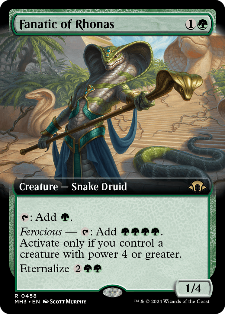 Fanatic of Rhonas (MH3-458) [Modern Horizons 3]: (Extended Art) Foil