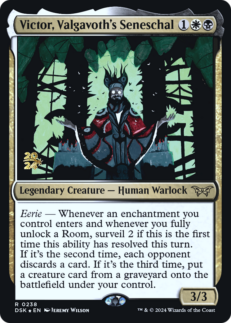 Victor, Valgavoth's Seneschal (PRE-238S) [Duskmourn: House of Horror Promos] Foil