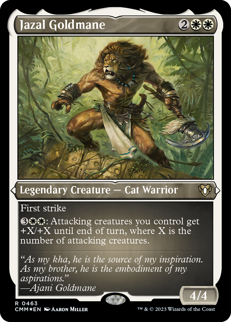 Jazal Goldmane (CMM-463) [Commander Masters] Etched Foil