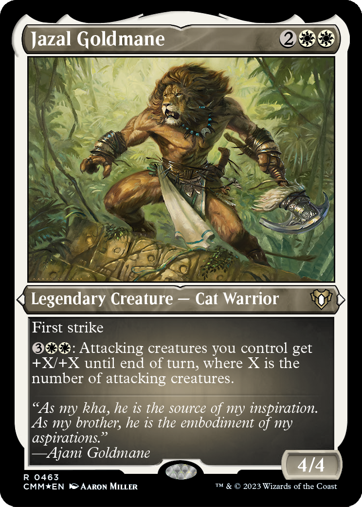 Jazal Goldmane (Foil Etched) (CMM-463) [Commander Masters] Foil