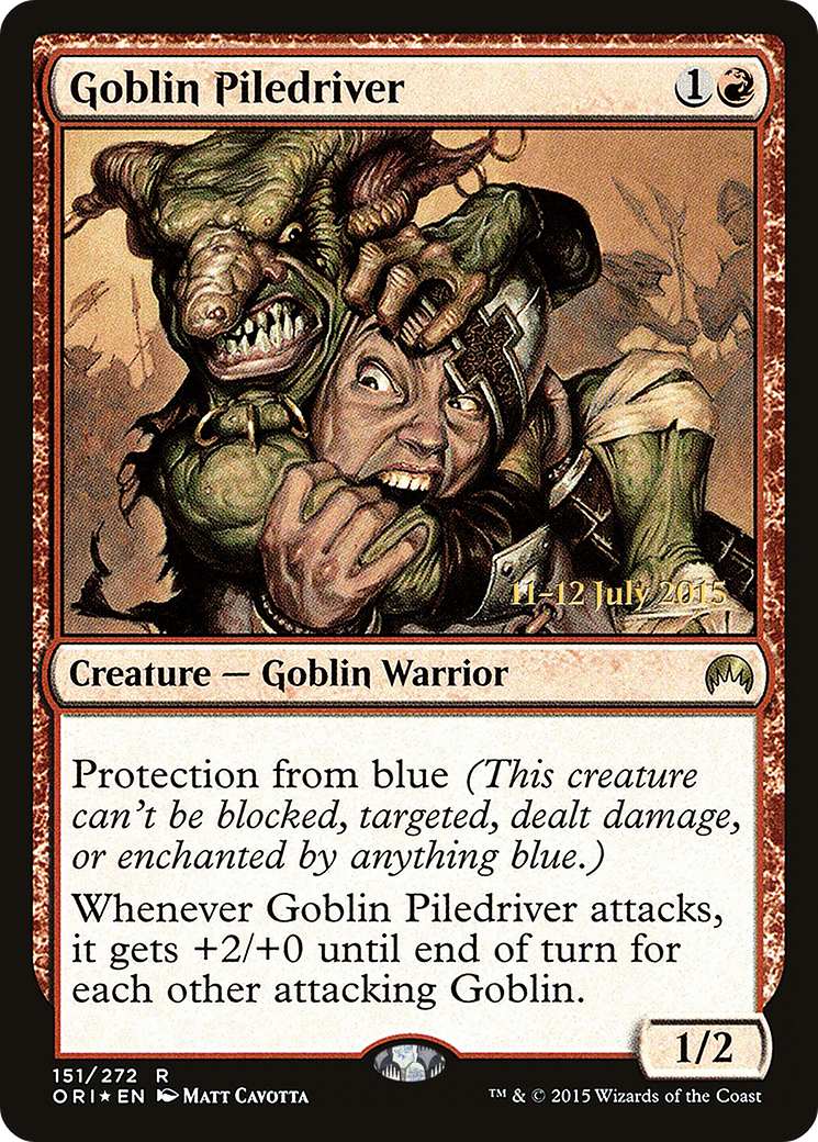 Goblin Piledriver (PRE-151S) [Magic Origins Promos] Foil