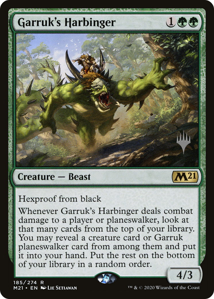 Garruk's Harbinger (PPM21-185P) [Promo Pack: Core Set 2021 Promos]