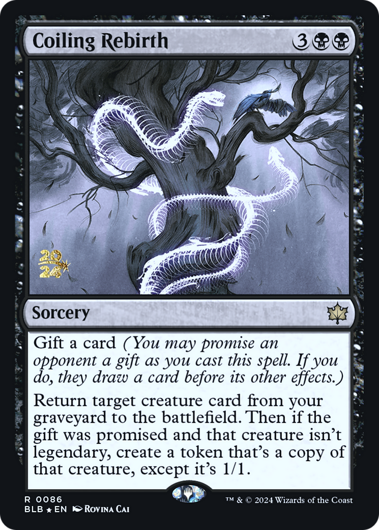 Coiling Rebirth (PRE-86S) [Bloomburrow Promos] Foil