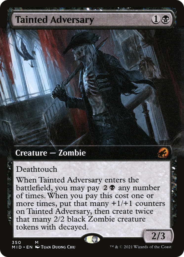 Tainted Adversary (MID-350) [Innistrad: Midnight Hunt]: (Extended Art)