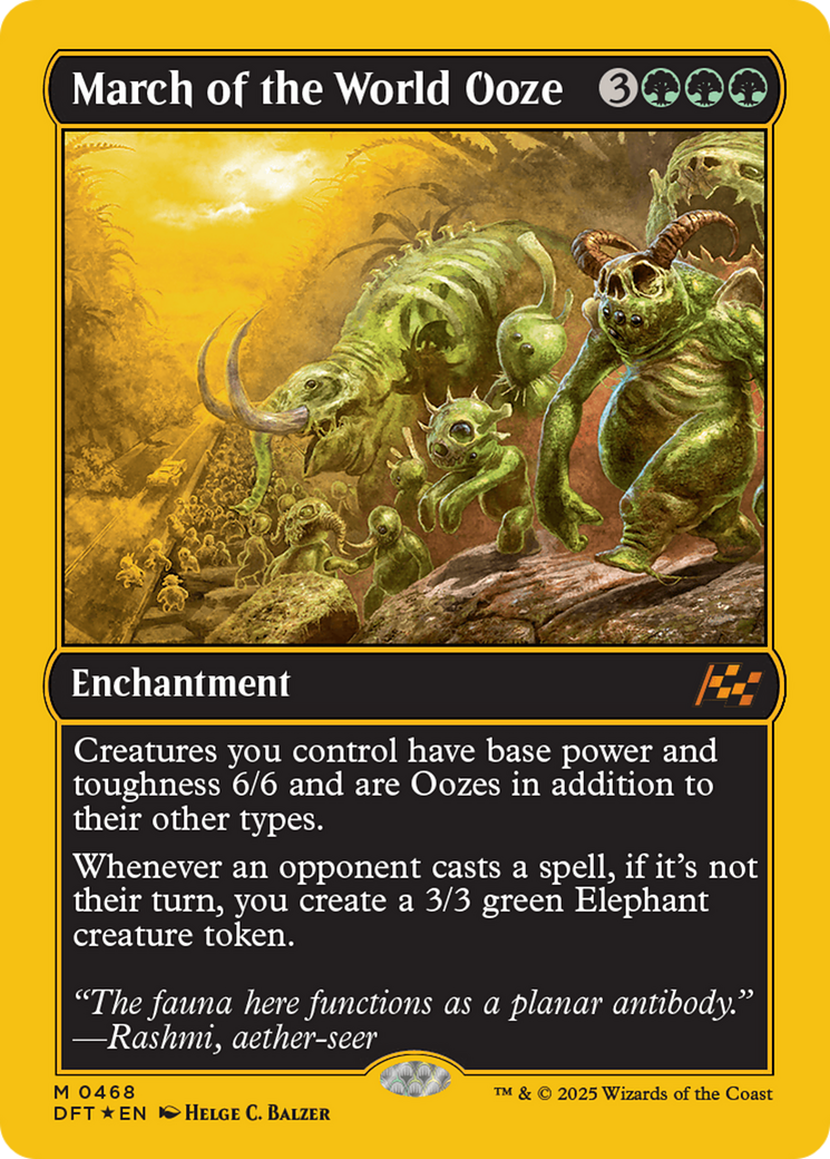 March of the World Ooze (DFT-468) [Aetherdrift]: (enchantment) Foil