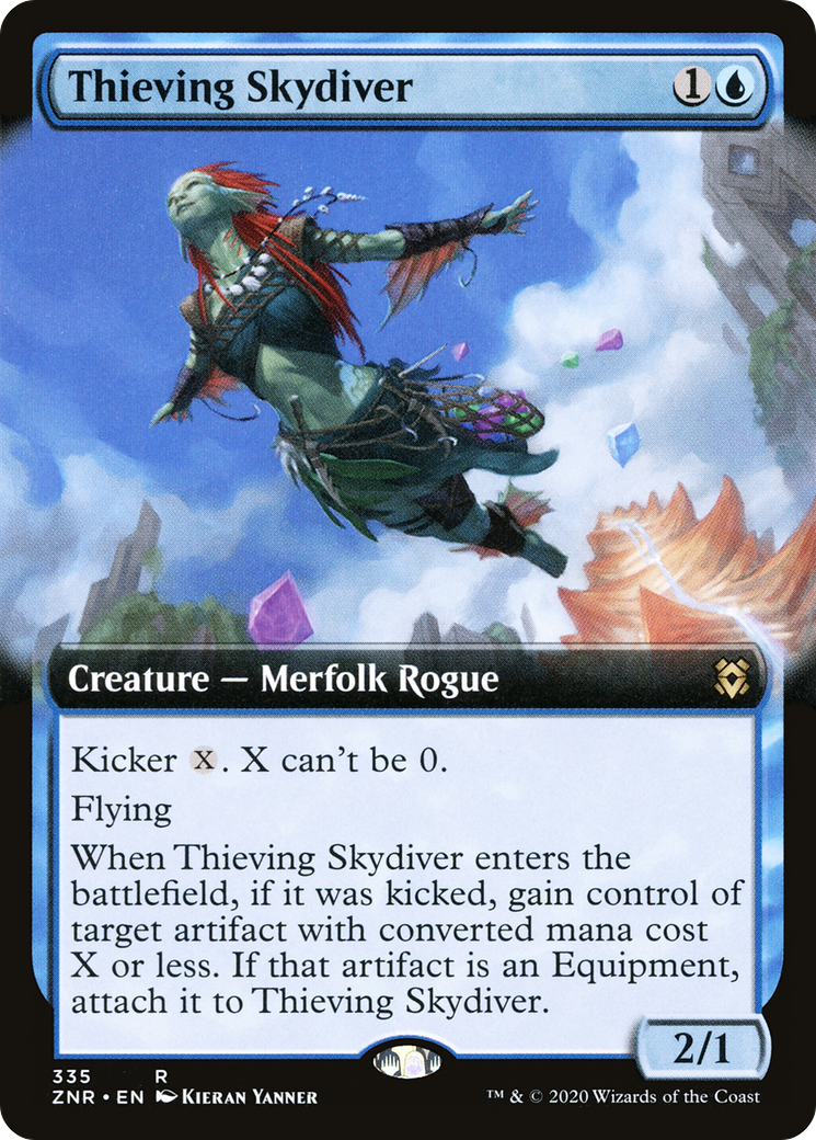 Thieving Skydiver (Extended Art) (ZNR-335) [Zendikar Rising]