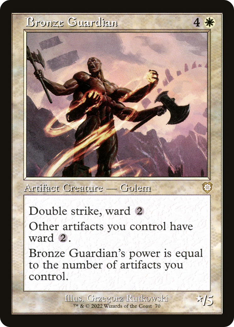 Bronze Guardian (Retro Frame) (BRC-070) [The Brothers' War Commander]