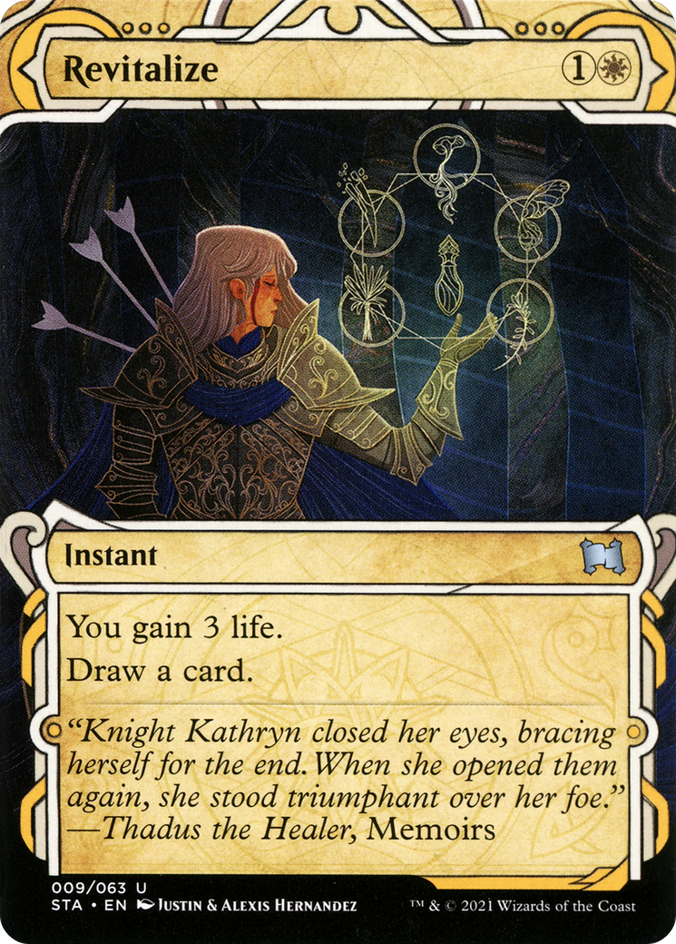 Revitalize (STA-009) (Showcase) (Borderless) [Strixhaven Mystical Archive] Etched Foil