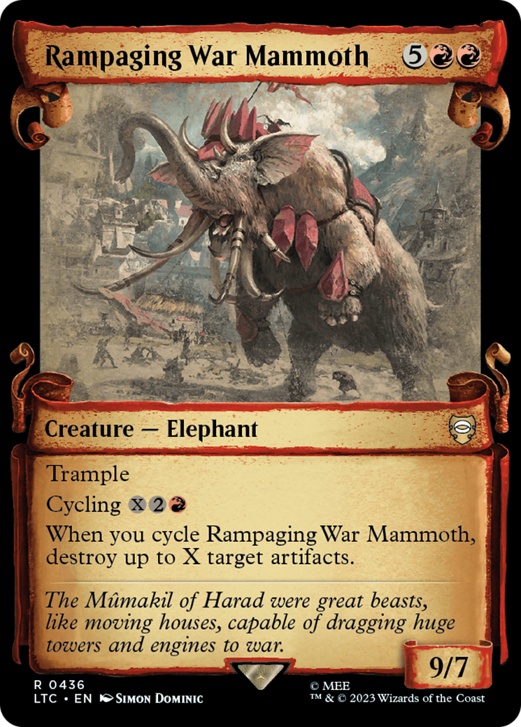 Rampaging War Mammoth (LTC-436) [Tales of Middle-earth Commander]: (Showcase)