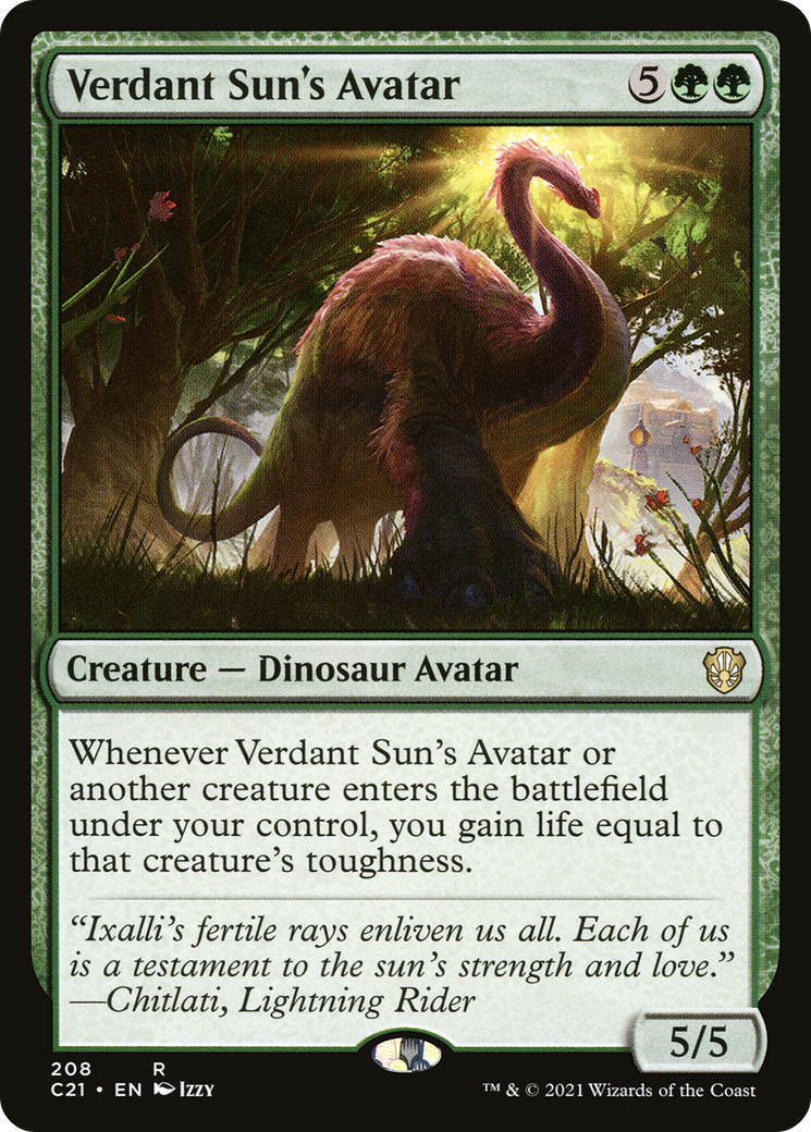 Verdant Sun's Avatar (C21-208) [Commander 2021]